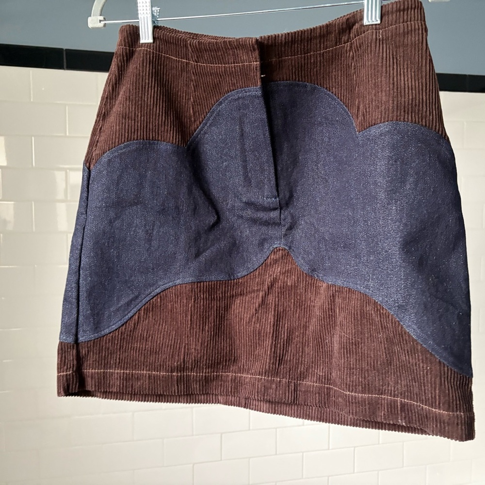 Plenty by Tracy Reese Blue and Brown Pencil Mini Skirt size medium